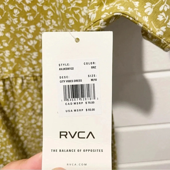 NWT RVCA City Vibes Babydoll Mini Dress Size M/10 - Picture 10 of 15